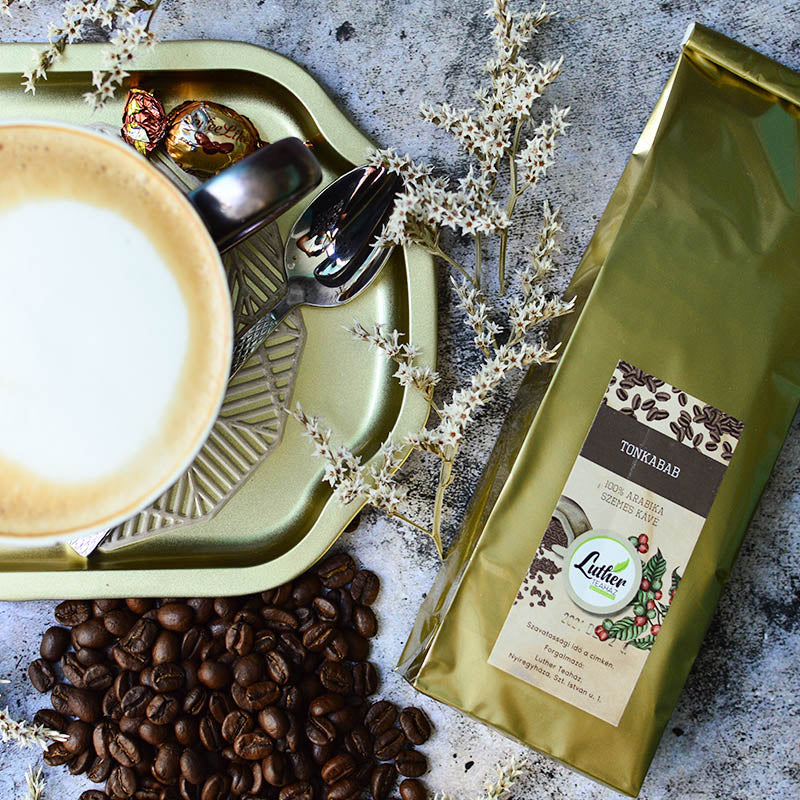 100% Arabica ízesített szemes kávé Tonkabab 100g