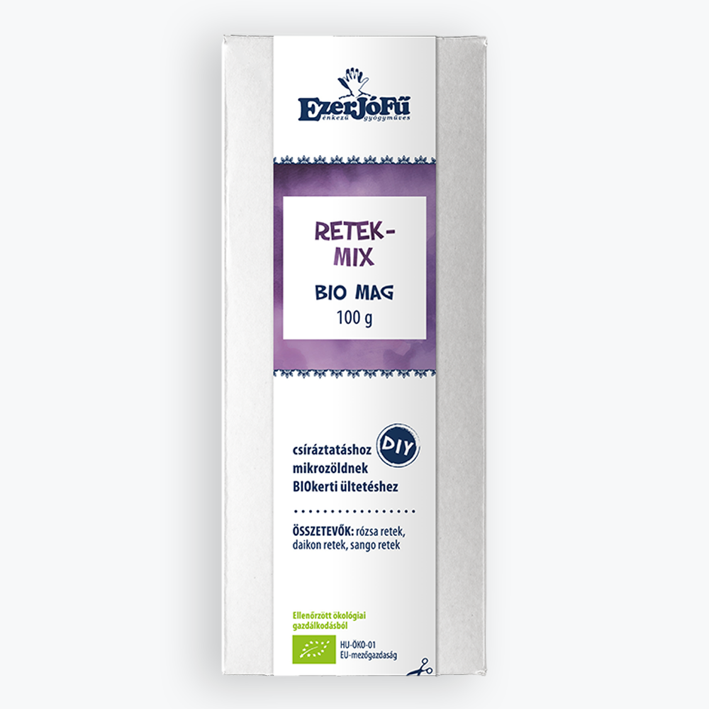 Ezerjófű: Bio Csira -Retek Mix csiramag -100 g
