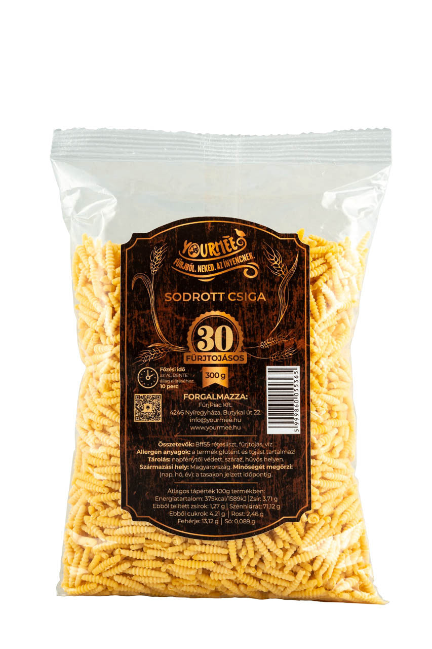 Yourméé, 30 fürjtojásos Sodrott csigatészta - 300g
