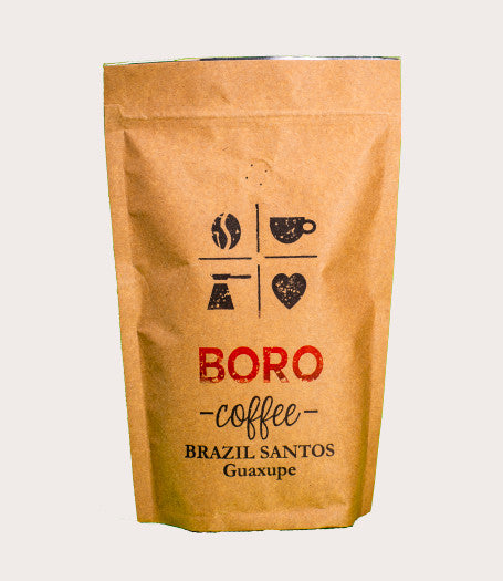 BORO Coffee BRAZIL SANTOS Guaxupe–Szemes kávé 250g