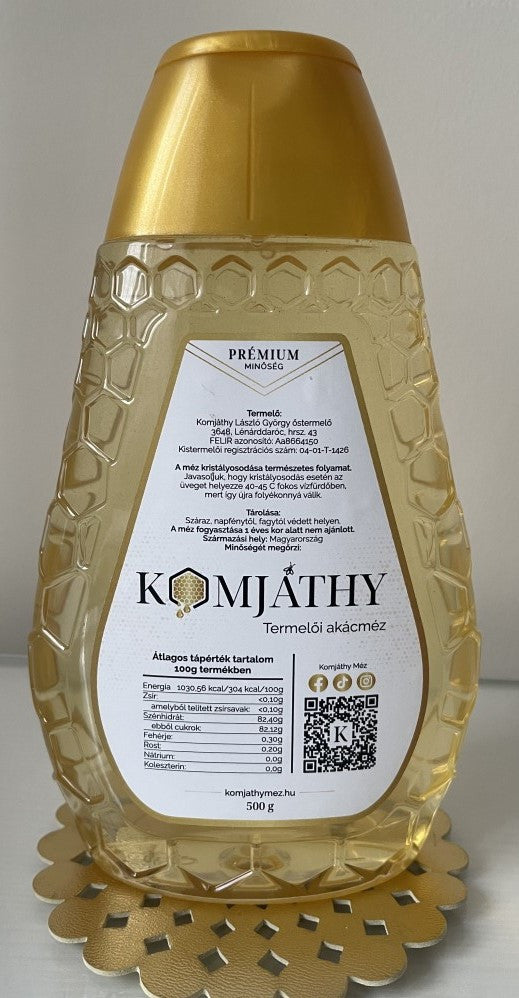 Akácméz  -kinyomós flakonban -500 g