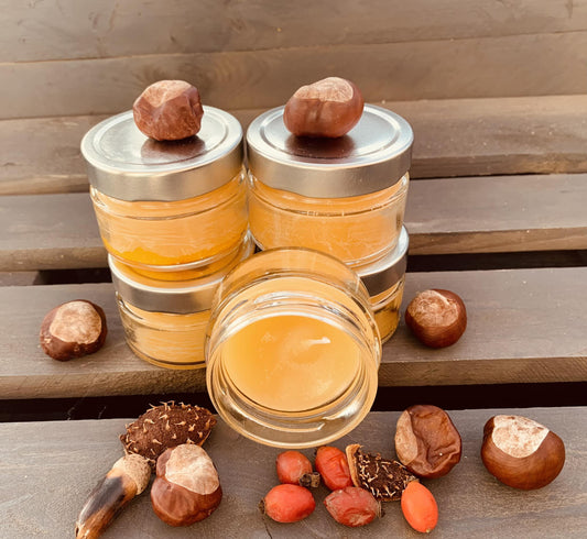 Méhviaszos illatgyertya üvegben